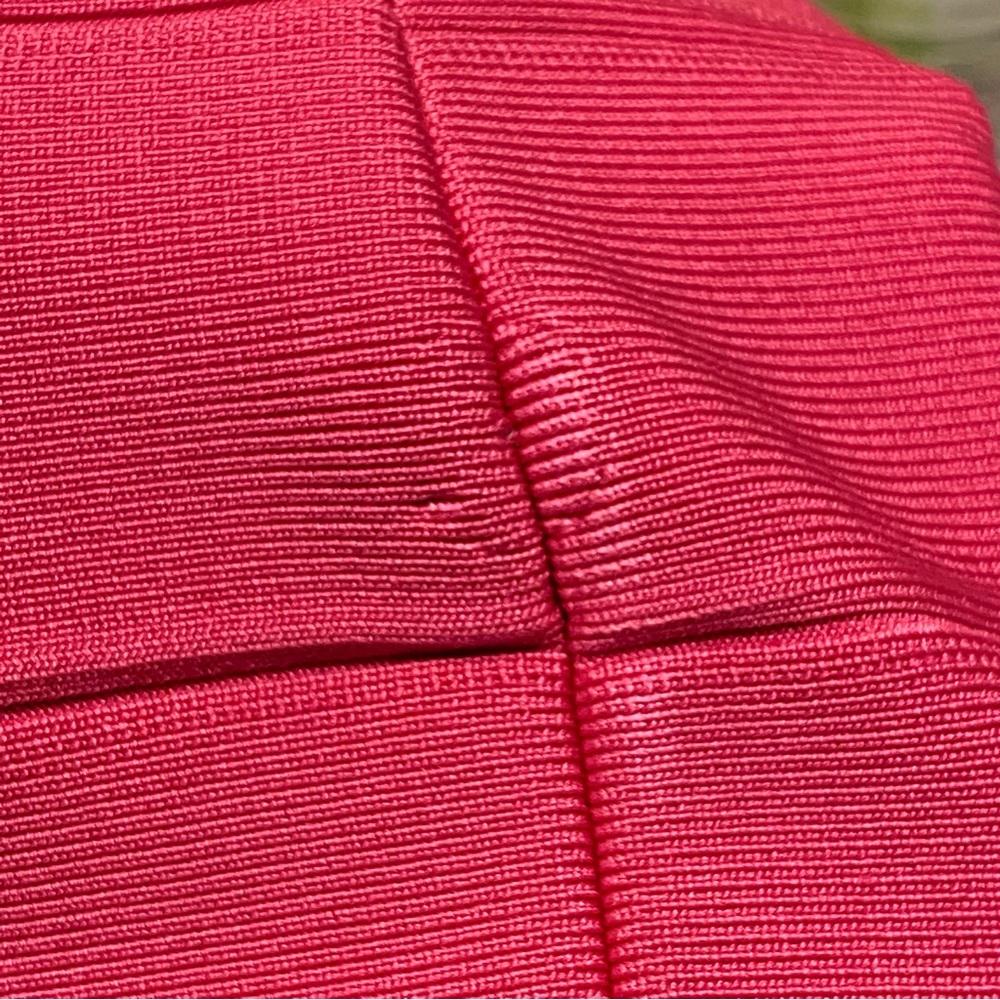 Herve Leger hot pink U shaped bodycon bandage mini dress - Picture 8 of 12